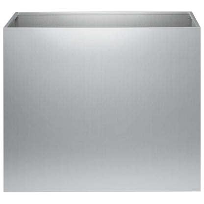 Macetero De Jardín Plateado 60 X 40 X 50 Cm Acero Galvanizado_2