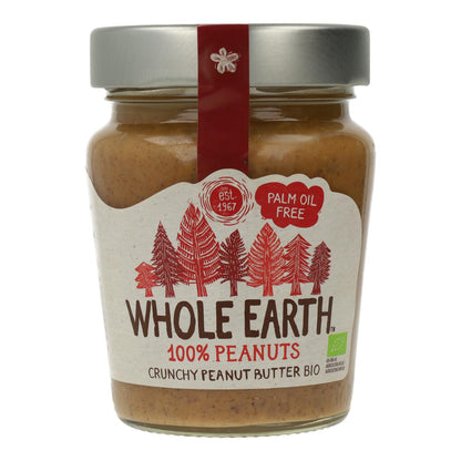 Manteiga de amendoim biológica crocante Whole Earth, 227g