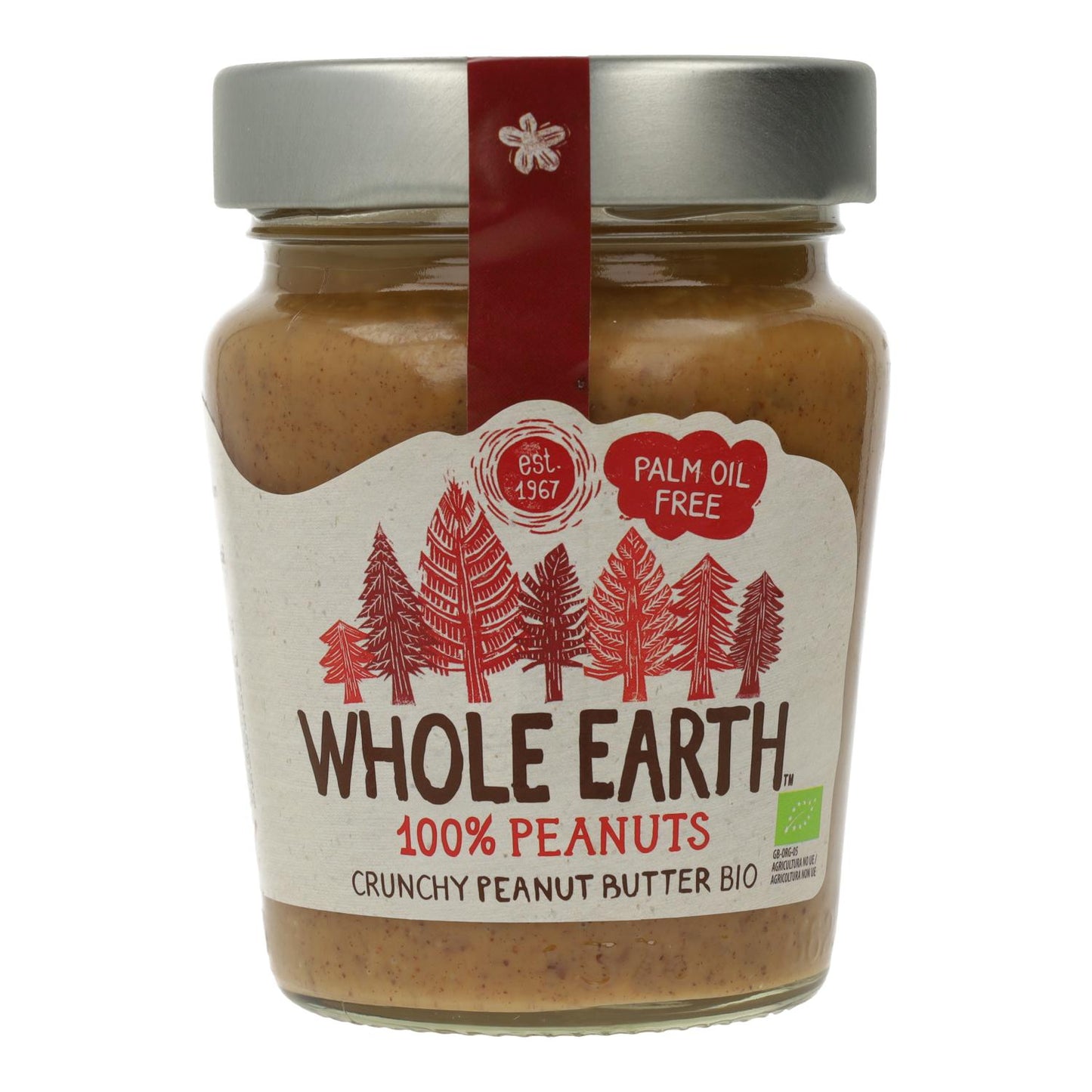 Manteiga de amendoim biológica crocante Whole Earth, 227g