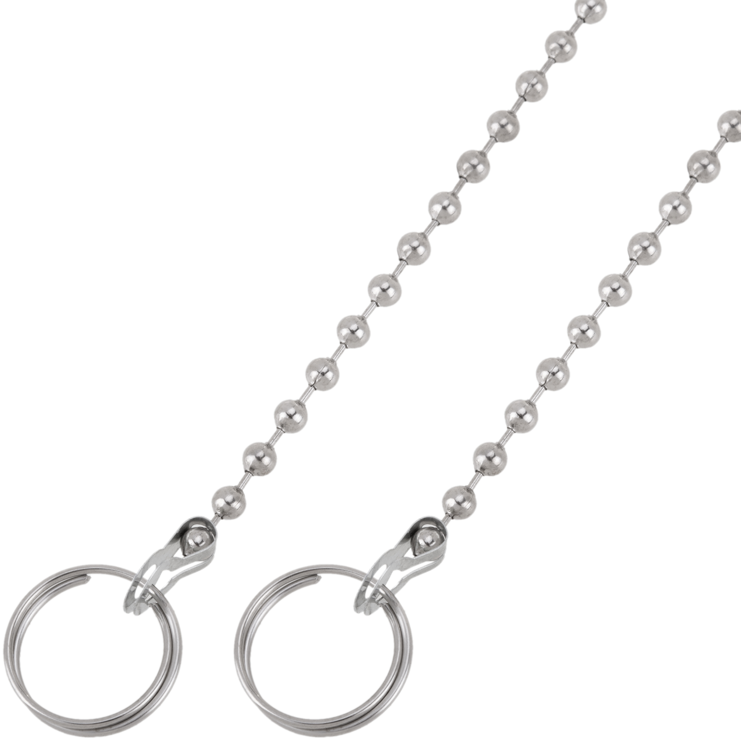 Cadena De Bolas Cromada Para Tapón De Desagüe Cocina O Baño Con Anillas De 45cm_0