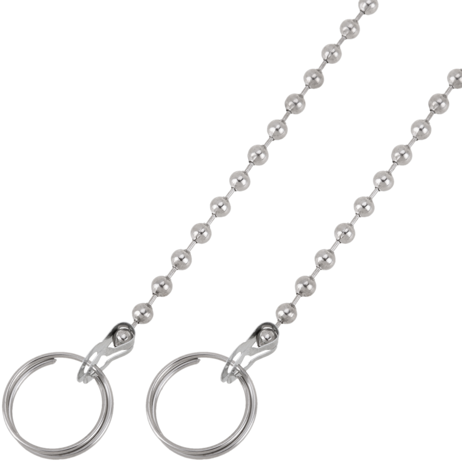 Cadena De Bolas Cromada Para Tapón De Desagüe Cocina O Baño Con Anillas De 45cm_0