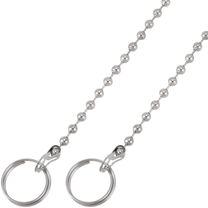 Cadena De Bolas Cromada Para Tapón De Desagüe Cocina O Baño Con Anillas De 45cm_0