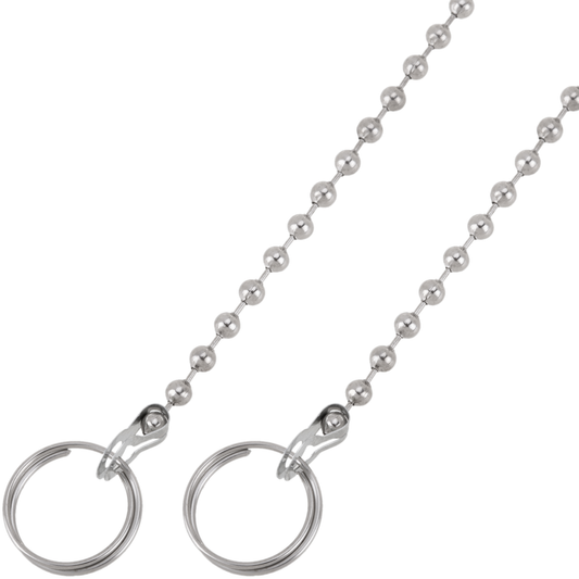 Cadena De Bolas Cromada Para Tapón De Desagüe Cocina O Baño Con Anillas De 45cm_0