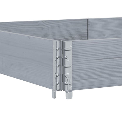 Jardinera De Madera Maciza De Pino Gris 150x100 Cm_4