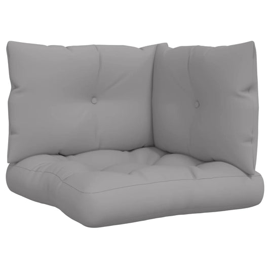 Vidaxl Cojines Para Palets 3 Unidades Tela Gris_0