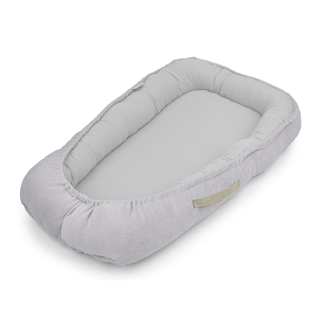Cuna Nido Colecho Bebe Muselina Gris Pizarra_4