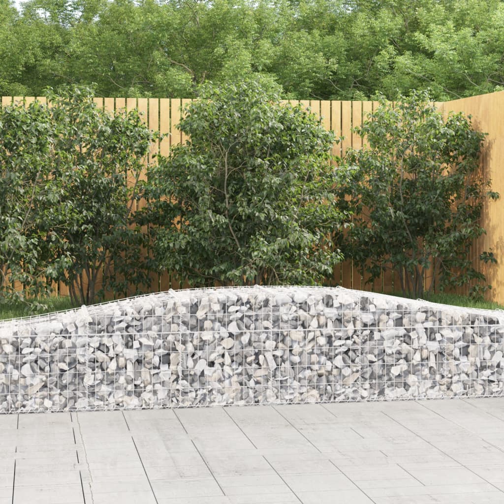 Cestas De Gaviones 15 Uds Forma De Arco Hierro 400x50x40/60 Cm_1
