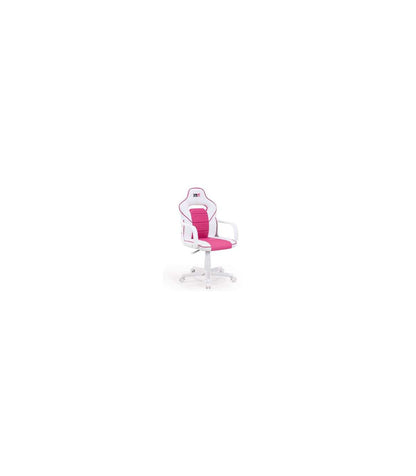 Sillon Giratorio Xtr Junior Regulable En Altura En Símil Piel Blanco/rosa, 98-108 Cm(alto_0