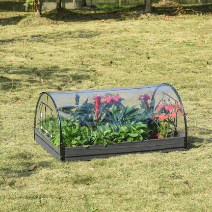 Outsunny Mini Invernadero Túnel Jardín Con Cubierta Pvc Ventanas Enrollables_1