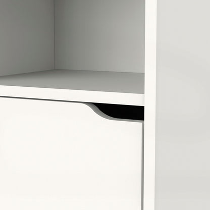 Columna De Baño, Mueble Auxiliar, Armario Alto Estilo Moderno 150x36,5x30 Cm Espacio Almacenaje, Briebe, Aura, Blanco_4