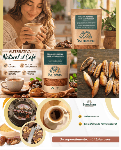 Café De Semilla De Dátil Tostado Bio - 1kg (250g Envase Retail + 750g Bolsa Granel De Recarga) | Alternativa Al Café_2