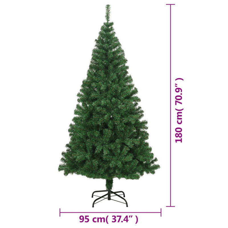 Vidaxl Árbol De Navidad Artificial Con Ramas Gruesas Pvc Verde 180 Cm_5
