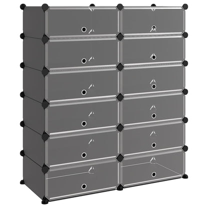Zapatero Pp Negro 94,5x36,5x106 Cm / Vetonek_4