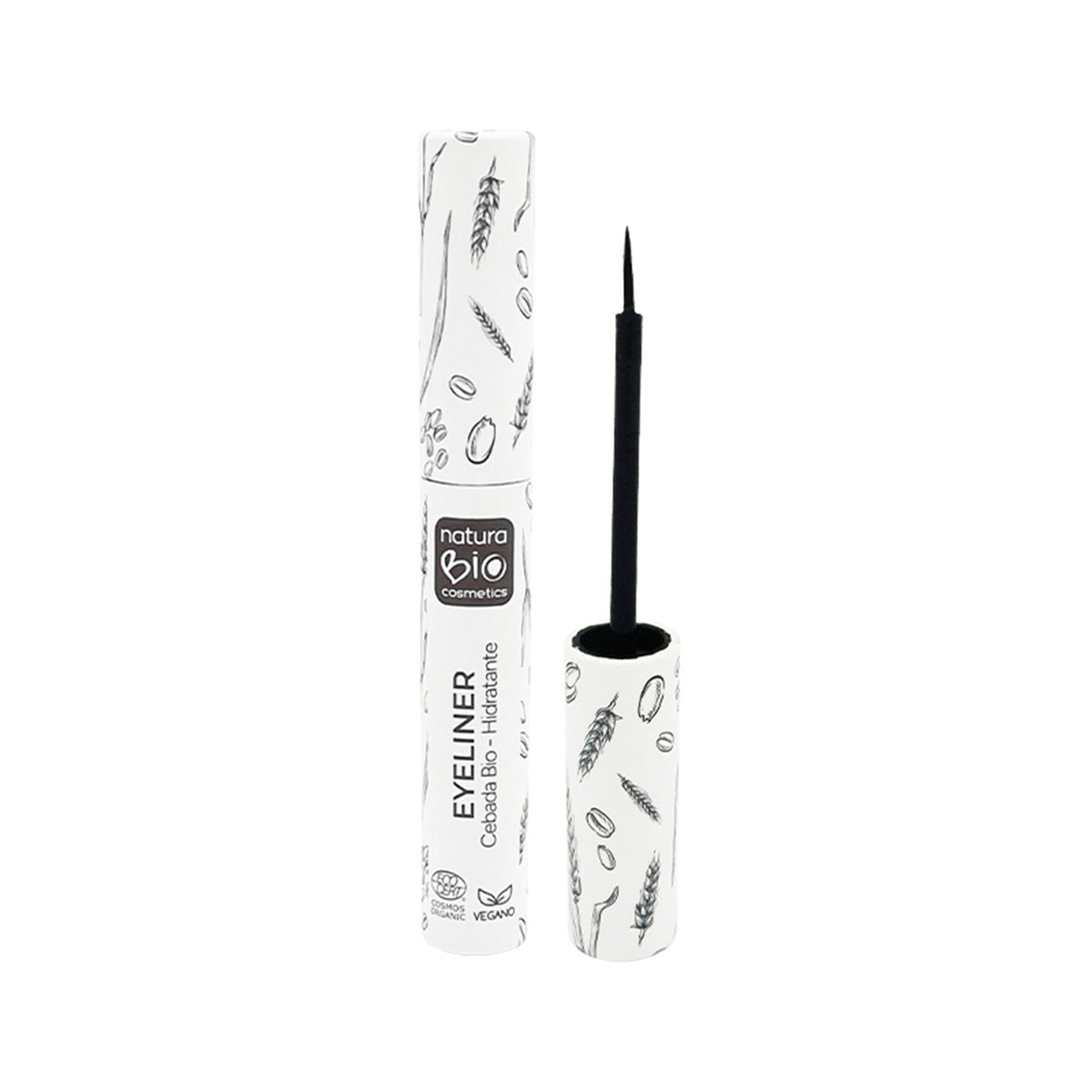 Eyeliner Líquido 01 Taburiente Preto Com Pigmentos Naturais e Minerais, NaruraBio Cosmetics, 5ml