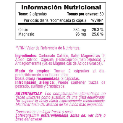 Calcio Y Magnesio - 120 Cápsulas Vegetales - Magnesio - Smart Supplements_5