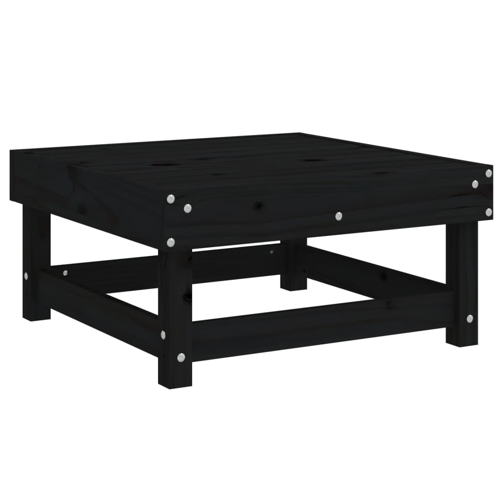 Vidaxl Juego De Muebles De Jardín 7 Piezas Madera Maciza De Pino Negro_4