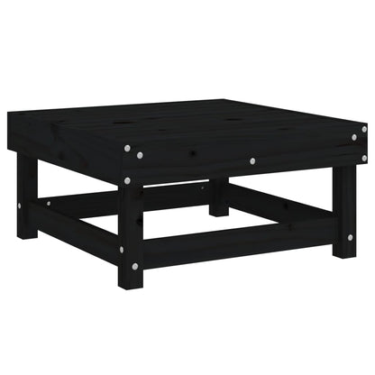 Vidaxl Juego De Muebles De Jardín 7 Piezas Madera Maciza De Pino Negro_4