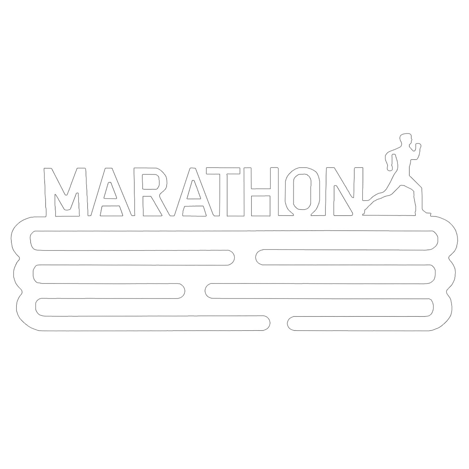 Medallero Maratón Blanco Well Home Para 15 Medallas - Regalo Limpio Para Runners_0
