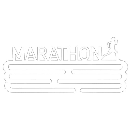 Medallero Maratón Blanco Well Home Para 15 Medallas - Regalo Limpio Para Runners_0