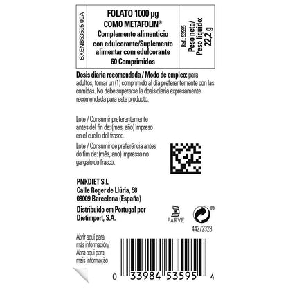 Folato 1000mcg 60 comprimidos Solgar