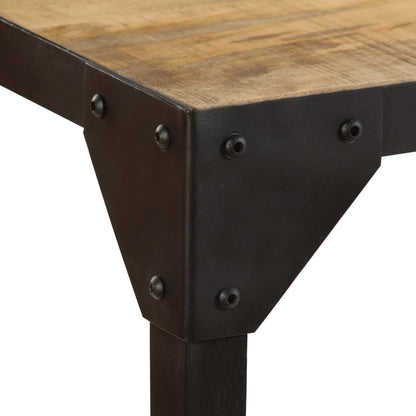Mesa De Comedor De Madera Maciza De Mango 140x140x76 Cm_3