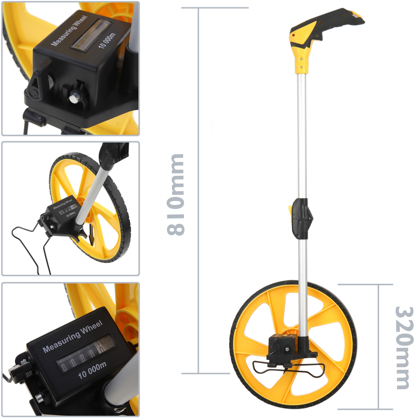 Odómetro De Rueda Para Medición De Distancia. Topómetro De Diámetro 320 Mm Y Altura 810 Mm_1