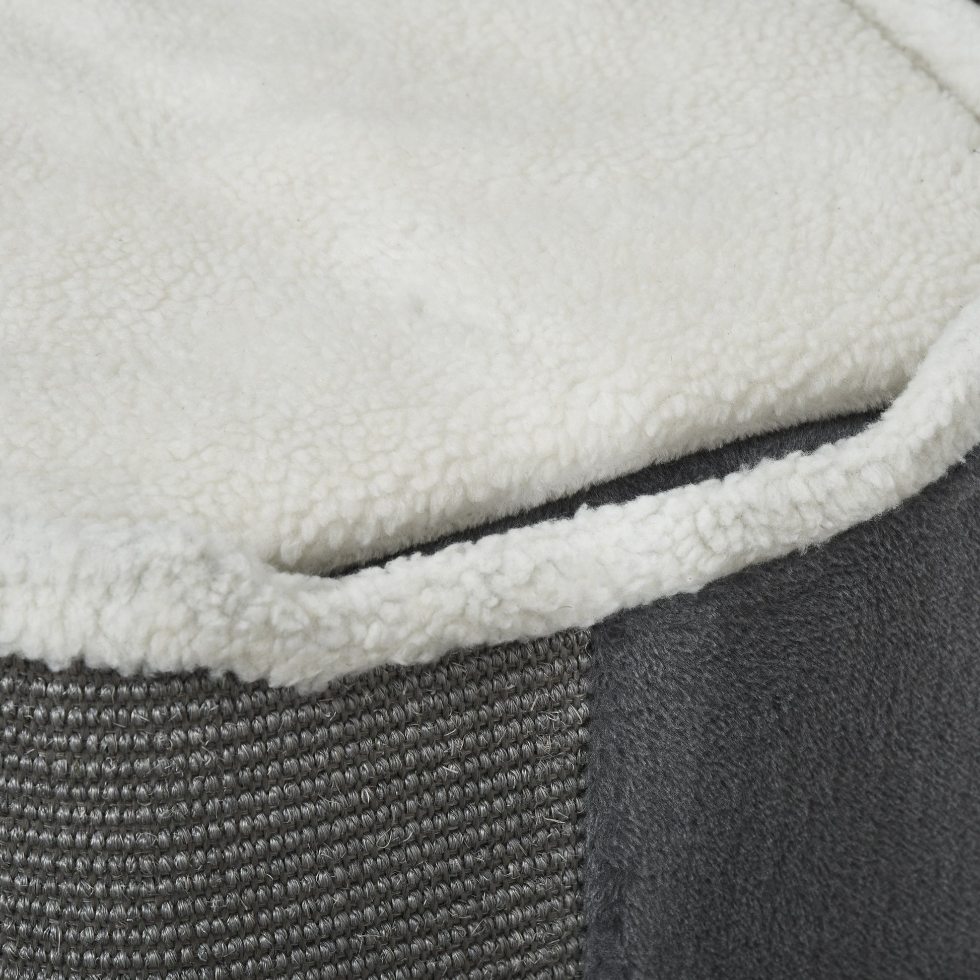 Pawhut Barril Rascador Para Gatos 74 Cm Con 3 Cuevas De Sisal Felpa Y Plataforma_3