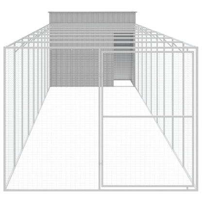 Caseta Perro Corral Acero Galvanizado Gris Claro 214x1069x181cm_2
