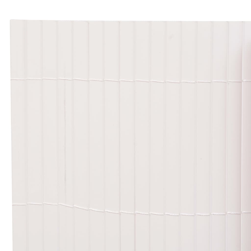 Valla De Jardín De Doble Cara 90x500 Cm Blanca / Vetonek_3