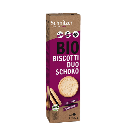 Galleta Rellena Dúo Chocolate Sin gluten Schnitzer 130g