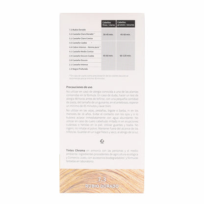 Tinte Chroma BIO Rubio Dorado 7.3 100 g