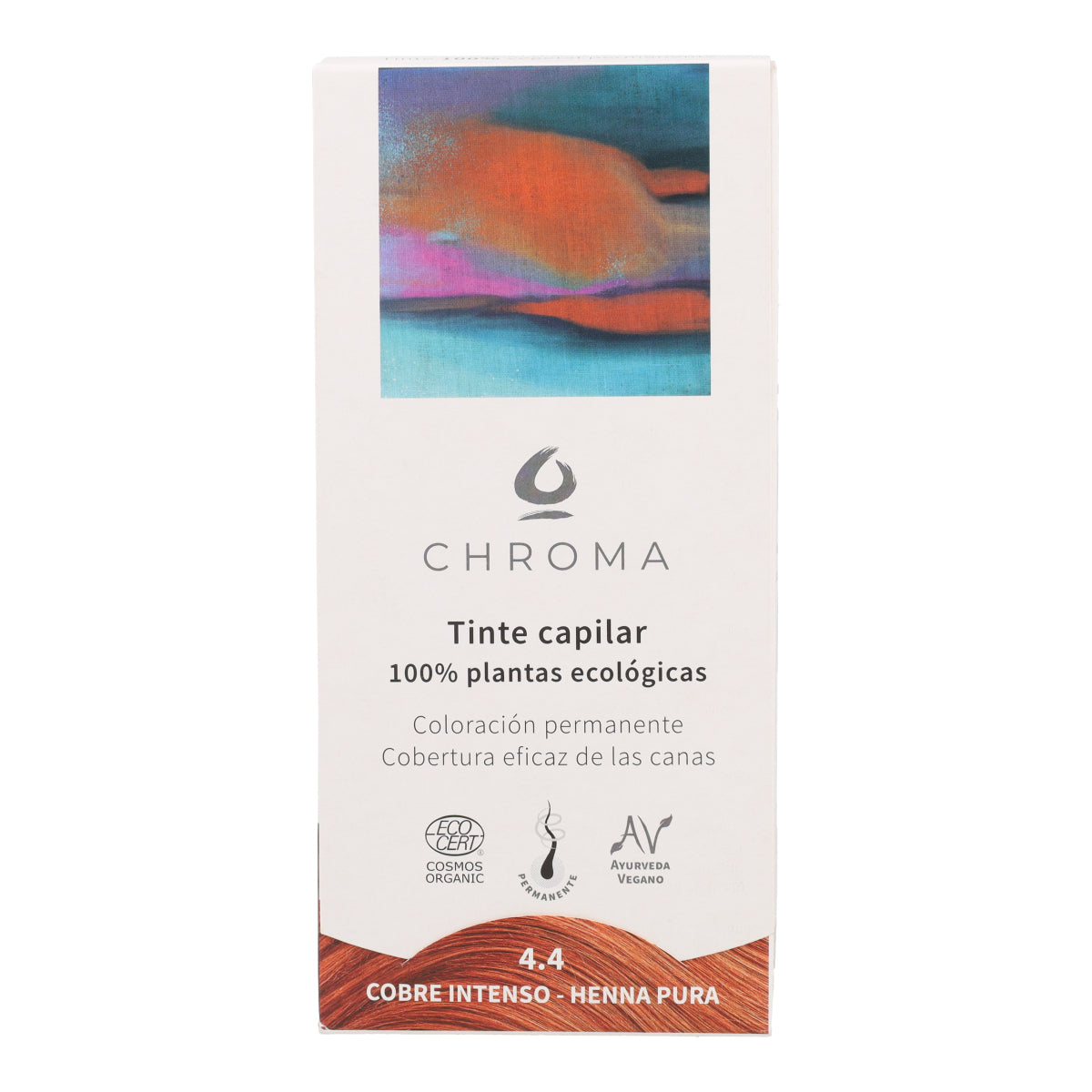 Tinte Chroma BIO Cobre Intenso - Henna pura 4.4 100 g