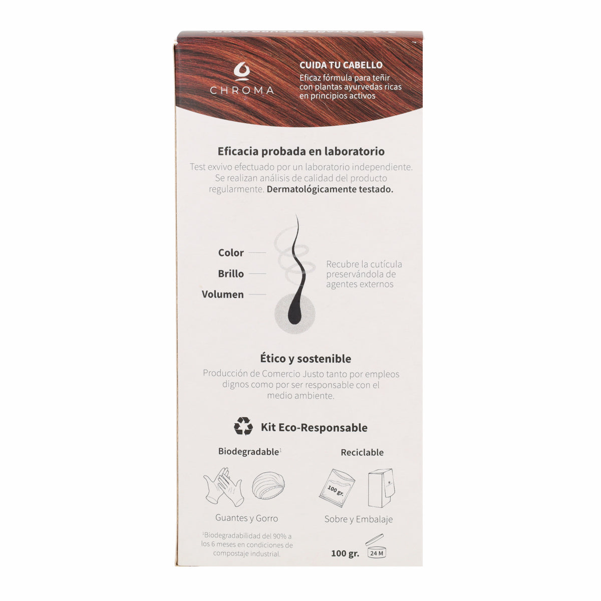 Tinte Chroma BIO Castaño Oscuro Caoba 3.4 100 g