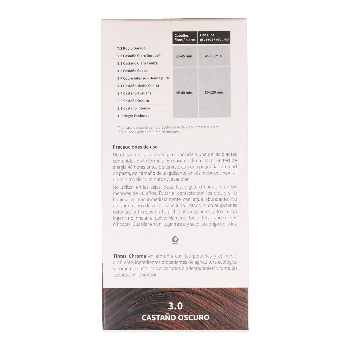 Tinte Chroma BIO Castaño Oscuro 3.0 100 g