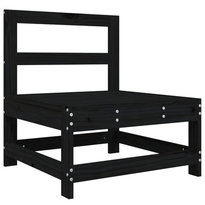 Vidaxl Juego De Muebles De Jardín 7 Piezas Madera Maciza De Pino Negro_3