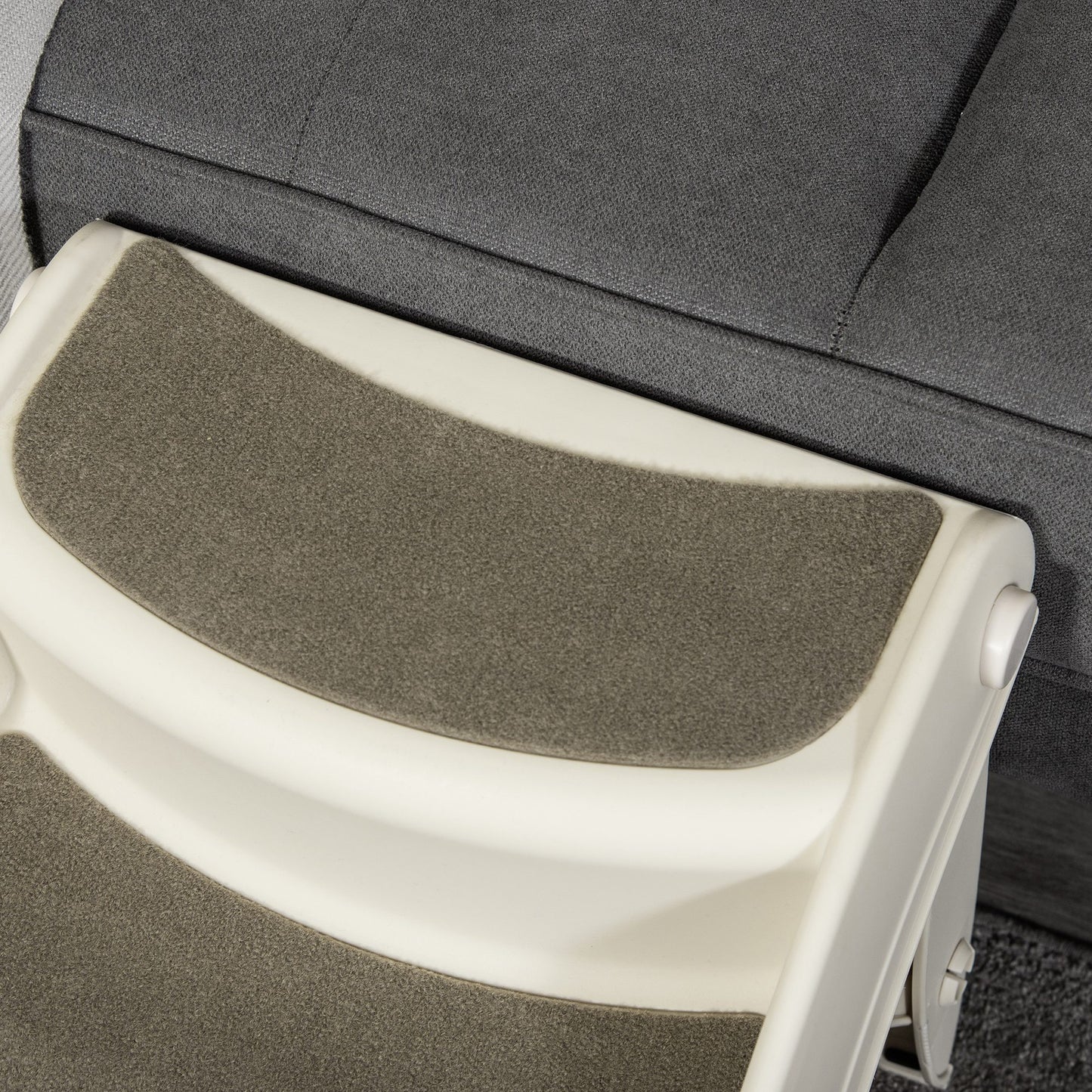 Pawhut Escalera Para Perros Plegable Con Alfombras Antideslizantes 49x38x38 Cm_3