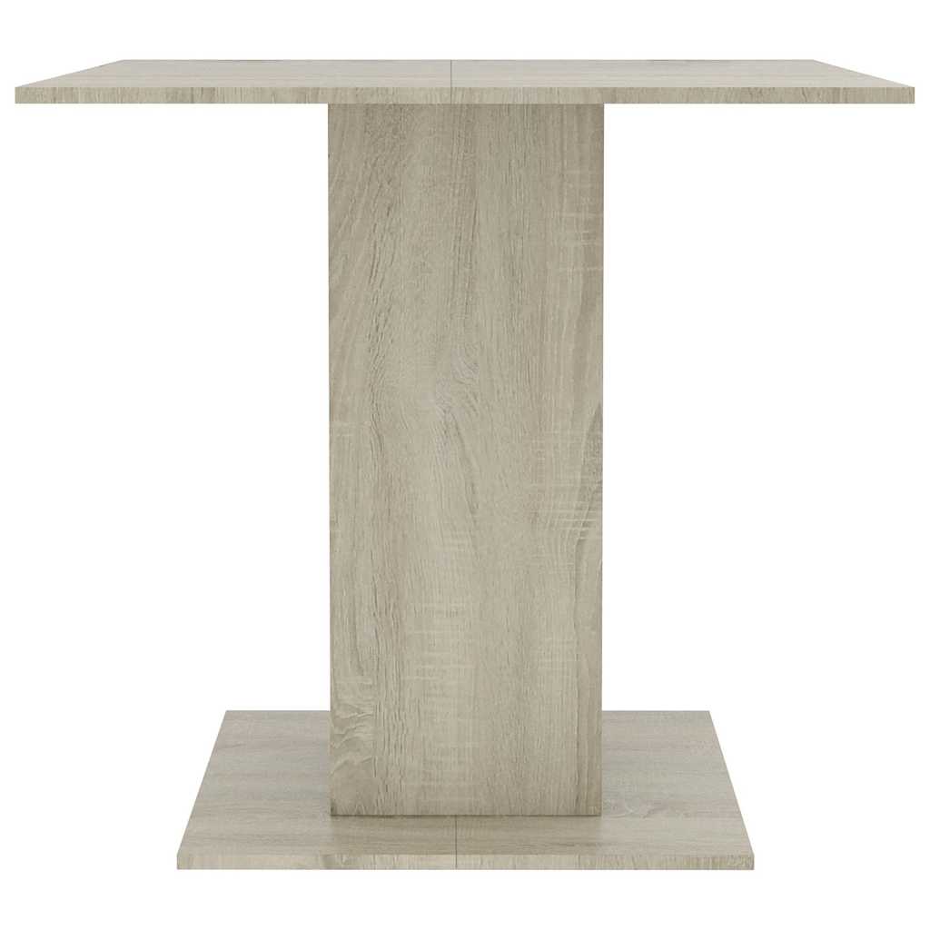 Mesa De Comedor Madera Contrachapada Blanco Roble 80x80x75 Cm_2