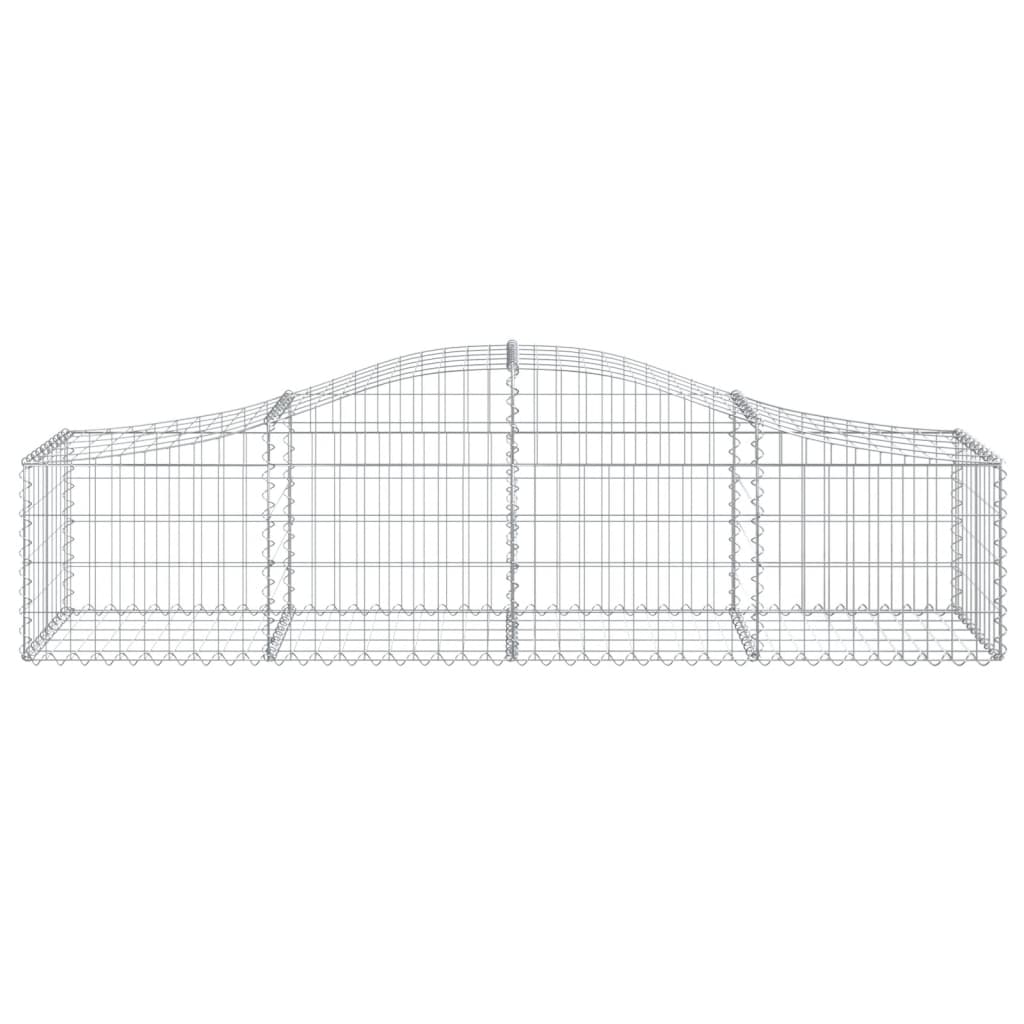 Cestas De Gaviones 18 Uds Forma De Arco Hierro 200x50x40/60 Cm_3