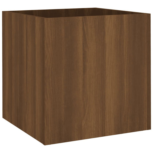 Jardinera Roble Marrón 40x40x40 Cm Madera De Ingeniería_0