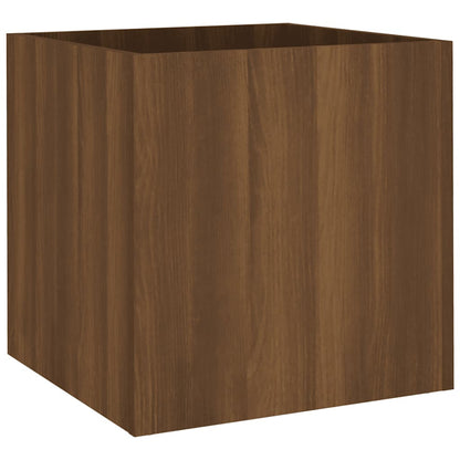 Jardinera Roble Marrón 40x40x40 Cm Madera De Ingeniería_0