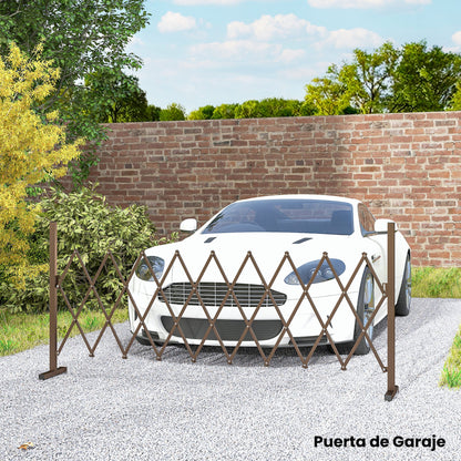 Outsunny Valla De Jardín Exterior Extensible De Aleación De Aluminio Café Oscuro_5