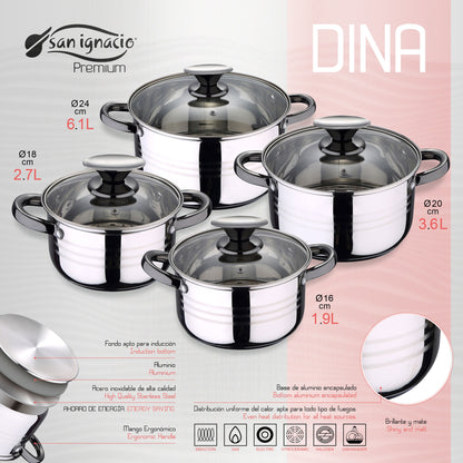 Set Bateria 8pc Sip + Set 3 Sartenes 16/20/24_2