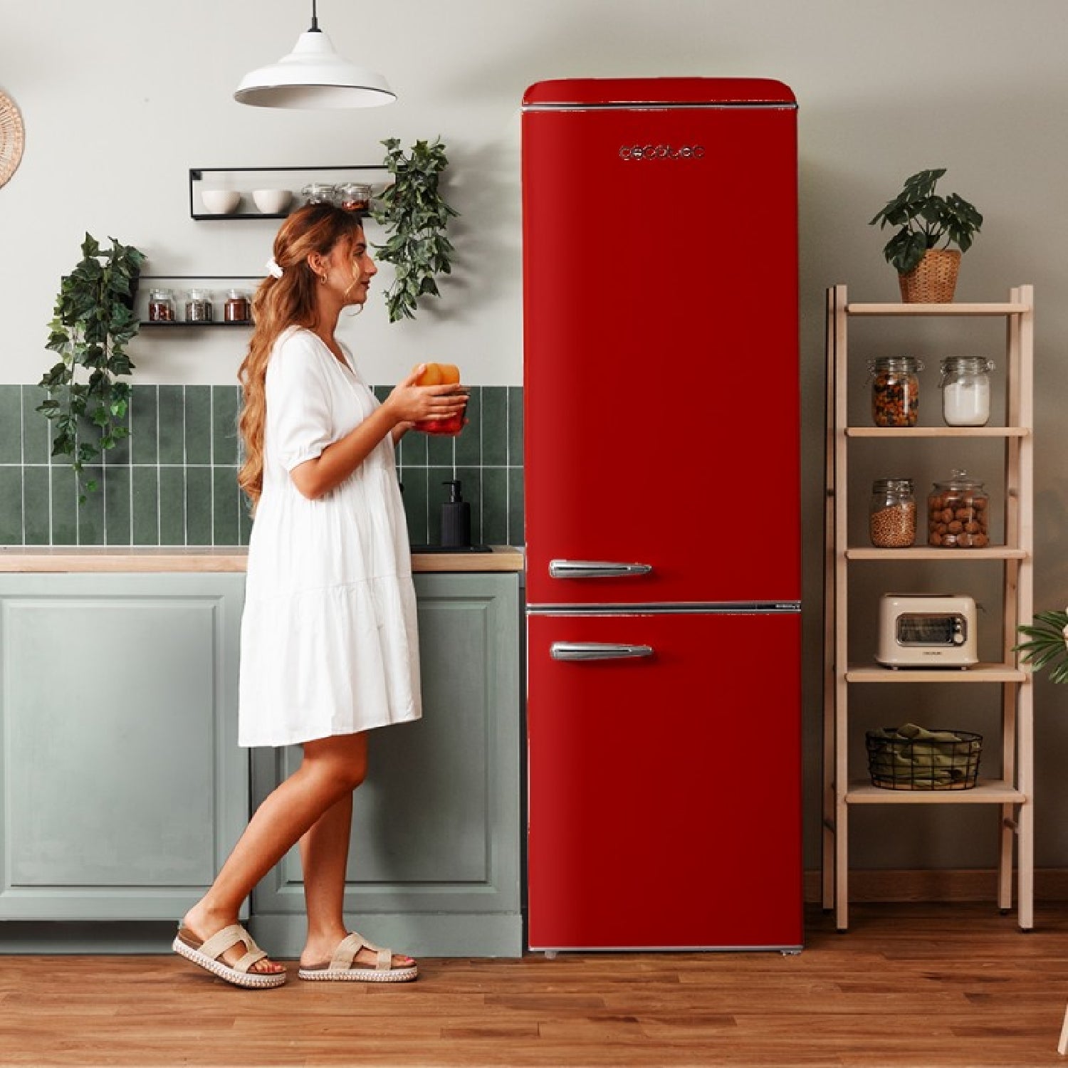 Cecotec Frigorífico Retro Bolero Coolmarket Combi Origin 300 Red E Cecotec_2