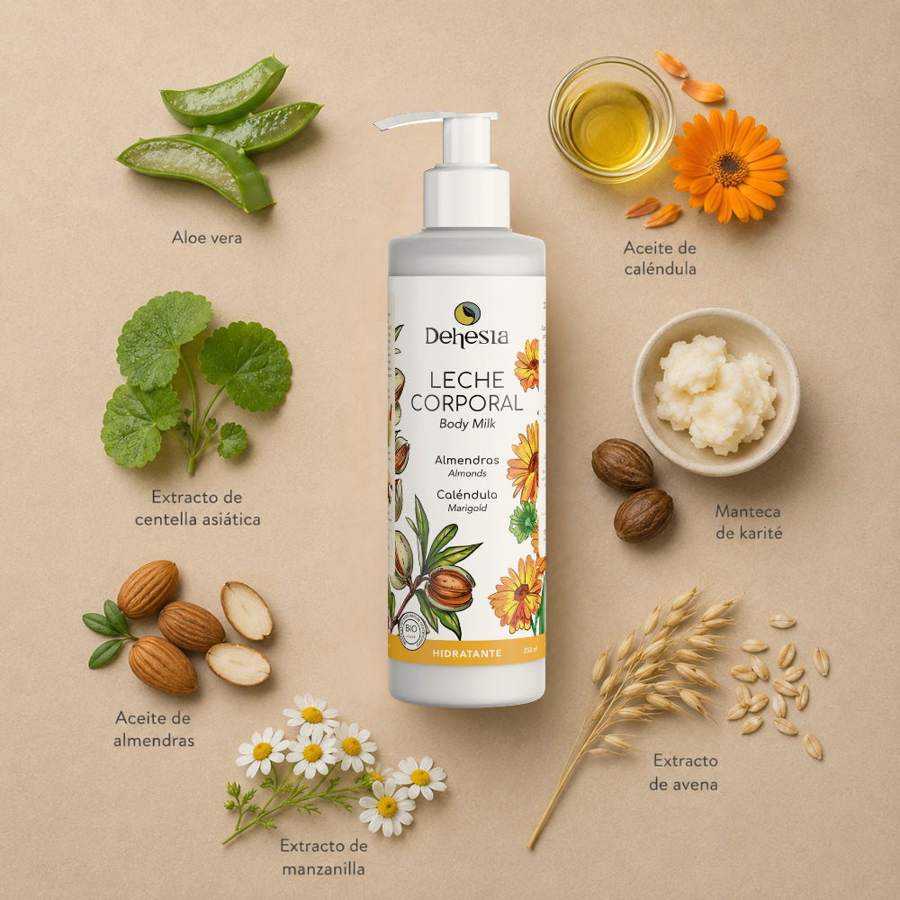 Leche Corporal Hidratante Bio | Piel Seca, Sensible, Picores 250ml_3