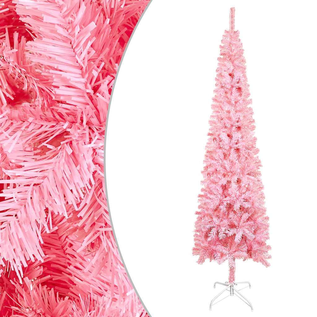 Vidaxl Árbol De Navidad Delgado Rosa 120 Cm_0