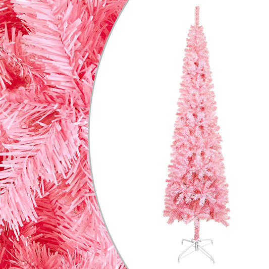 Vidaxl Árbol De Navidad Delgado Rosa 120 Cm_0