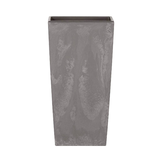 Maceta Alta 11,4 L Prosperplast Urbi Square Effect De Plástico Con Depósito En Color Gris Claro, 37,5 (alto) X 19,5 (ancho) X 19,5 (profundo) Cms