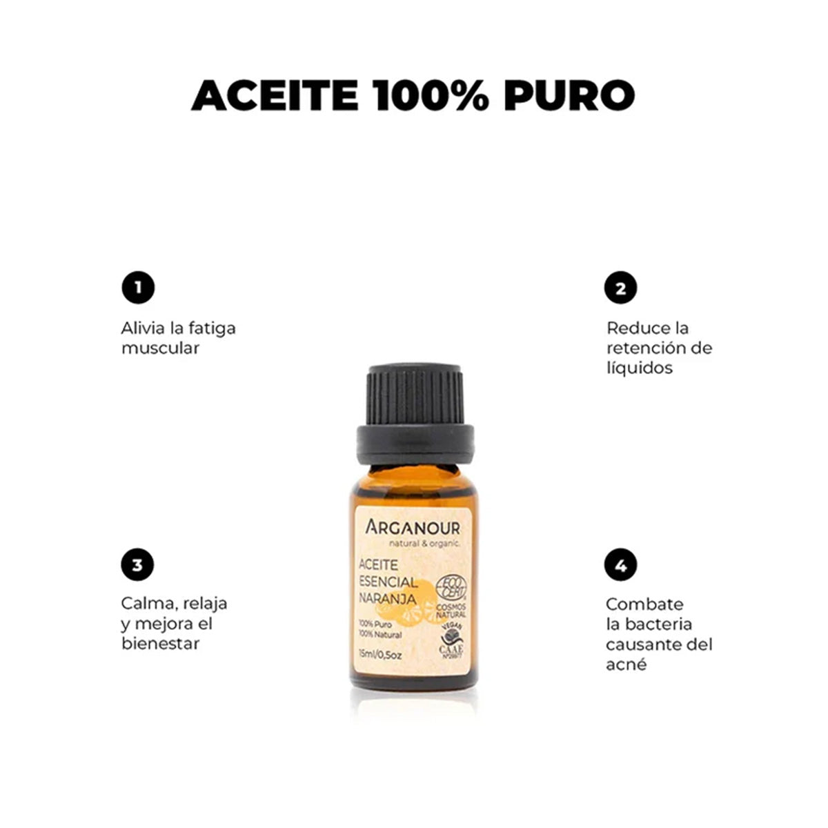 Óleo essencial de laranja 100% puro Arganour 15ml