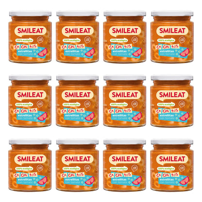 Embalagem de 12 frascos de massa com tomate biológico CA CHI TOS Smileat, 230g
