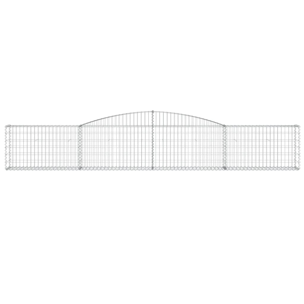 Cestas De Gaviones 15 Uds Forma De Arco Hierro 400x30x60/80 Cm_3